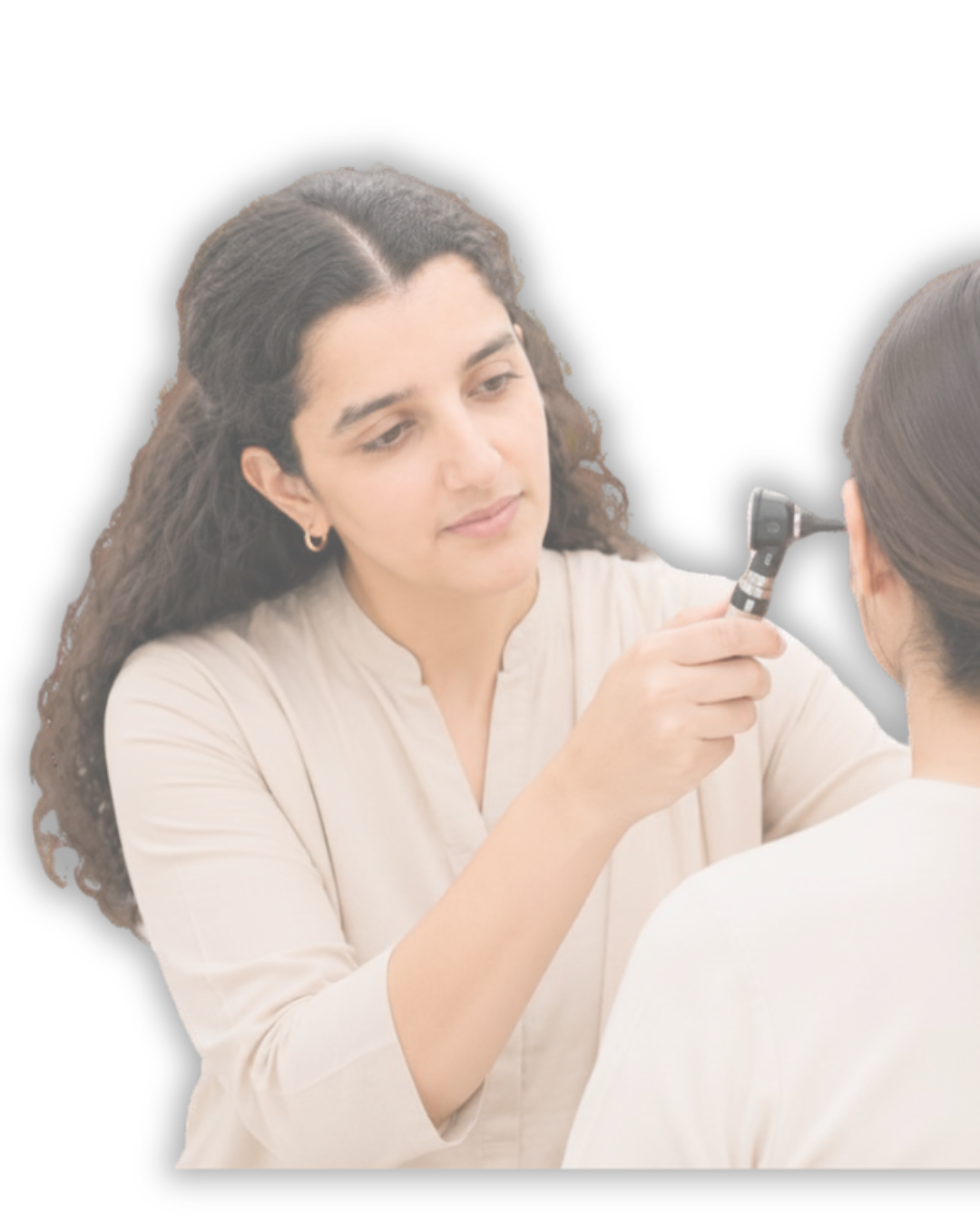 ENT Doctor examining patient