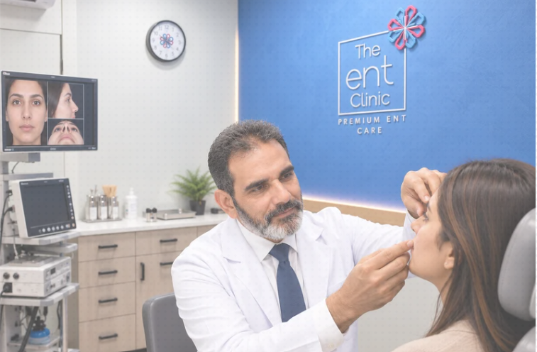 ENT consultation and examination